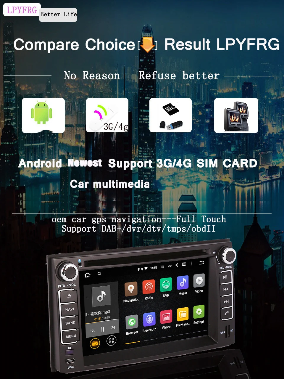 Android 9,0 магнитофон для KIA Carens Carnival Rio SPORTAGE SORENTO CERATO Optima Ceed Picanto Spectra 4G стерео DVD плеер