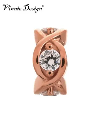 Винни Дизайн Ювелирные изделия Белый Небесный розовый Золотой шарм Бесконечный