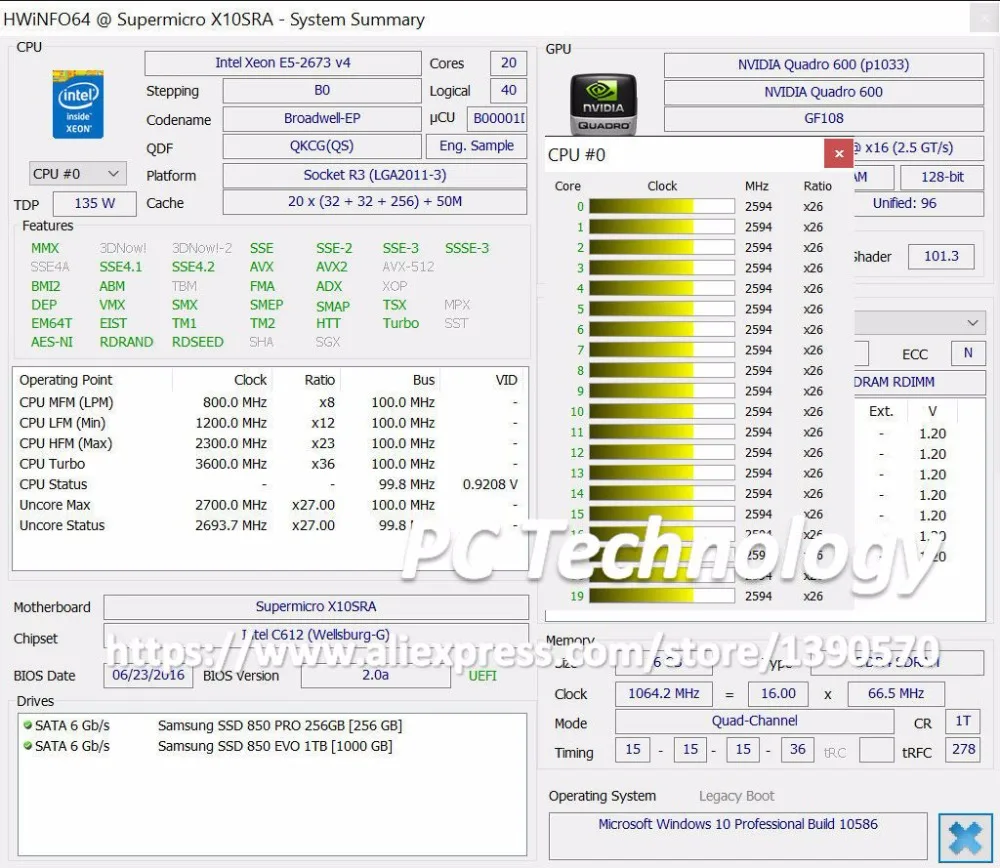 Процессор Intel Xeon QS версия E5 2673V4 20 ядер 2 30 ГГц 50 Мб 14 нм 2673 дюйма процессор V4