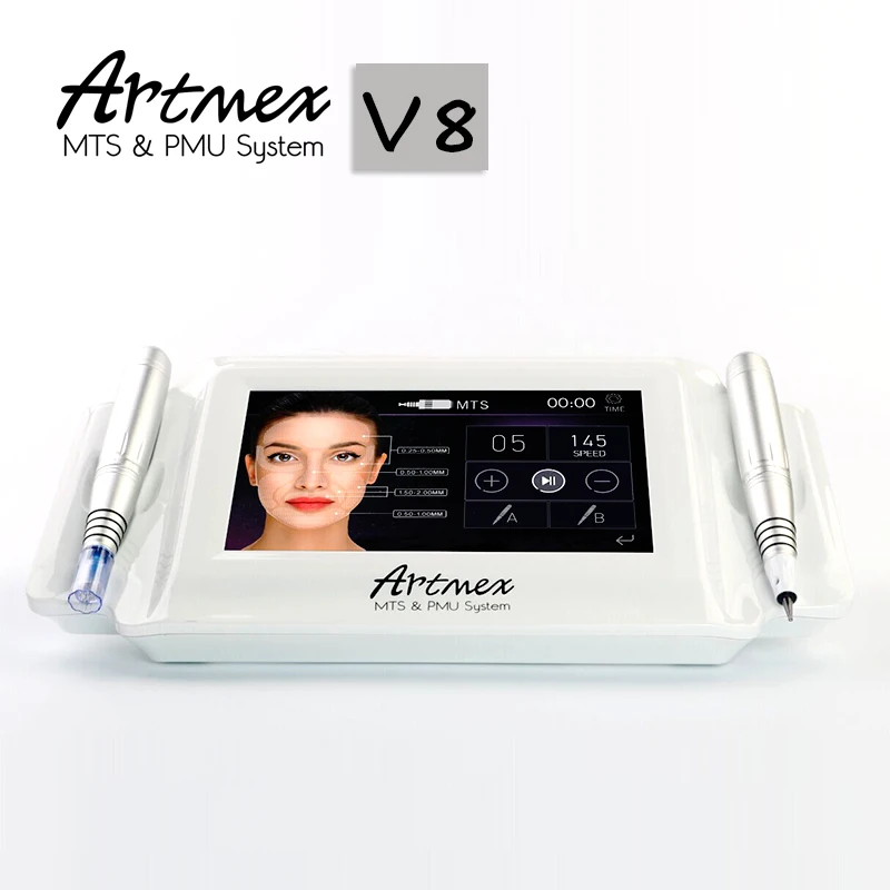 Цифровая Электрическая Вращающаяся ручка для бровей и губ Artmex V8 Перманентная тату машинка для макияжа MTS PMU system Makeup Machine