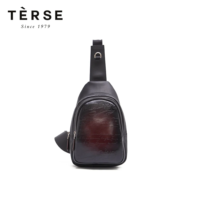 TERSE Мужская нагрудная сумка через плечо винтажная Повседневная деловая