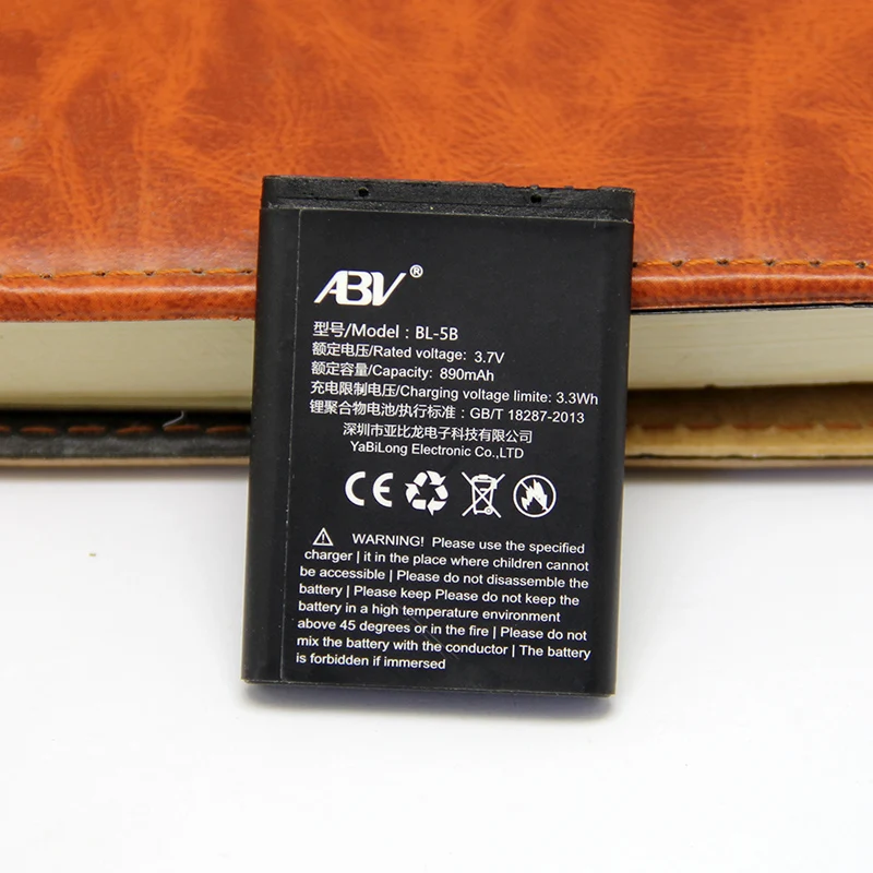 2 шт./лот бренд ABV BL-5B Батарея 890 мА/ч мобильный телефон для Nokia 5300 5320 6120c 7360 6120ci 3220 3230