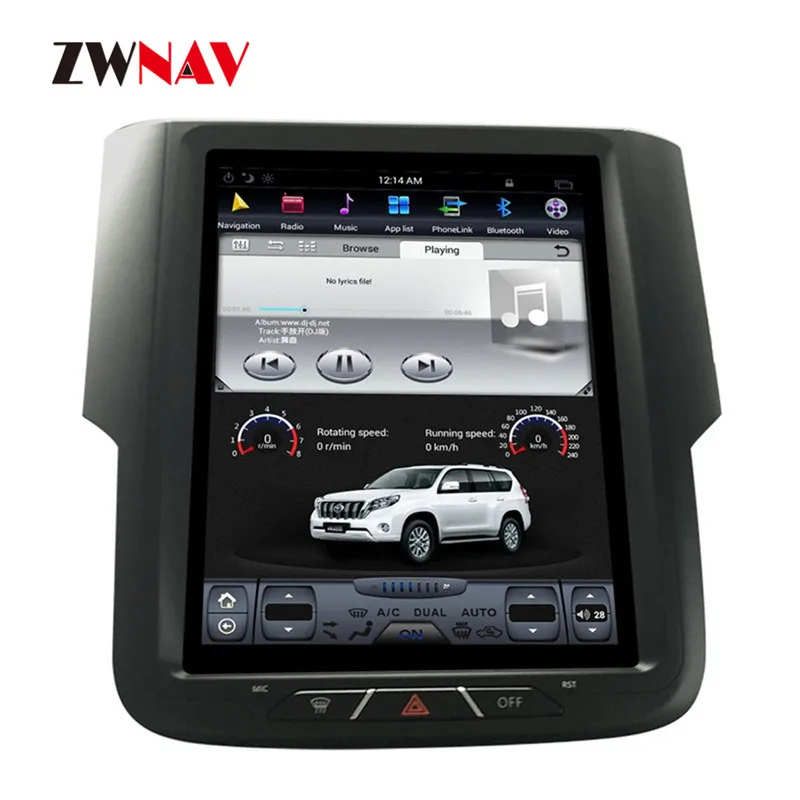 ZWNVA Tesla ips экран Android 9 автомобильный радиоприемник с навигацией gps для Dodge ram без CD плеера gps система аудио