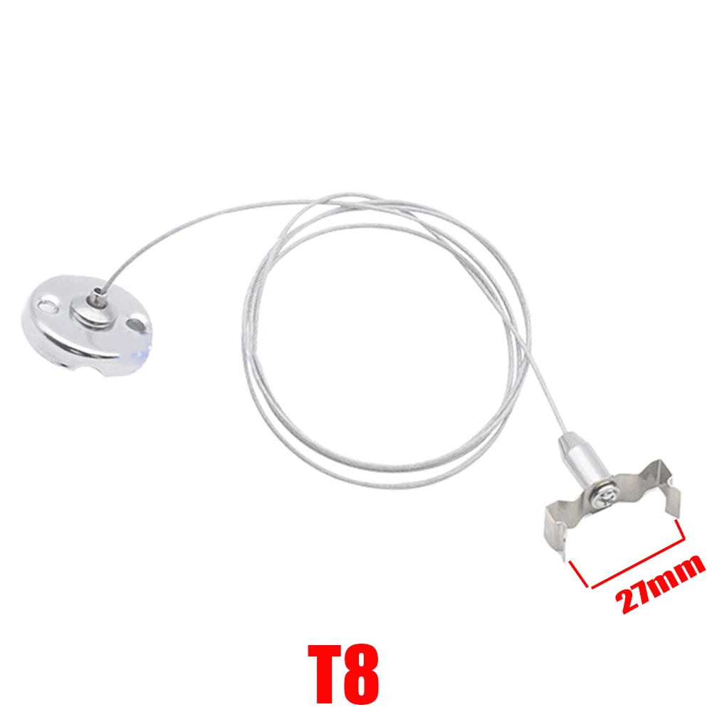 T5T8 Bracket Hanging Wire Sling Rope With Stainless Steel Fixed 1m 2m 3m Office Engineering Ceiling Lighting Accessories | Обустройство