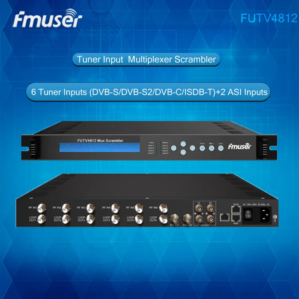 FUTV4812 6 тюнер IRD DVB S/S2/C/T РЧ вход 2 ASI In 1 IP выход Mux скремблер|ird|asisinput |