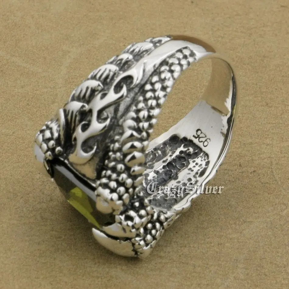 Мужское байкерское кольцо в стиле панк с фианитом | Украшения и аксессуары