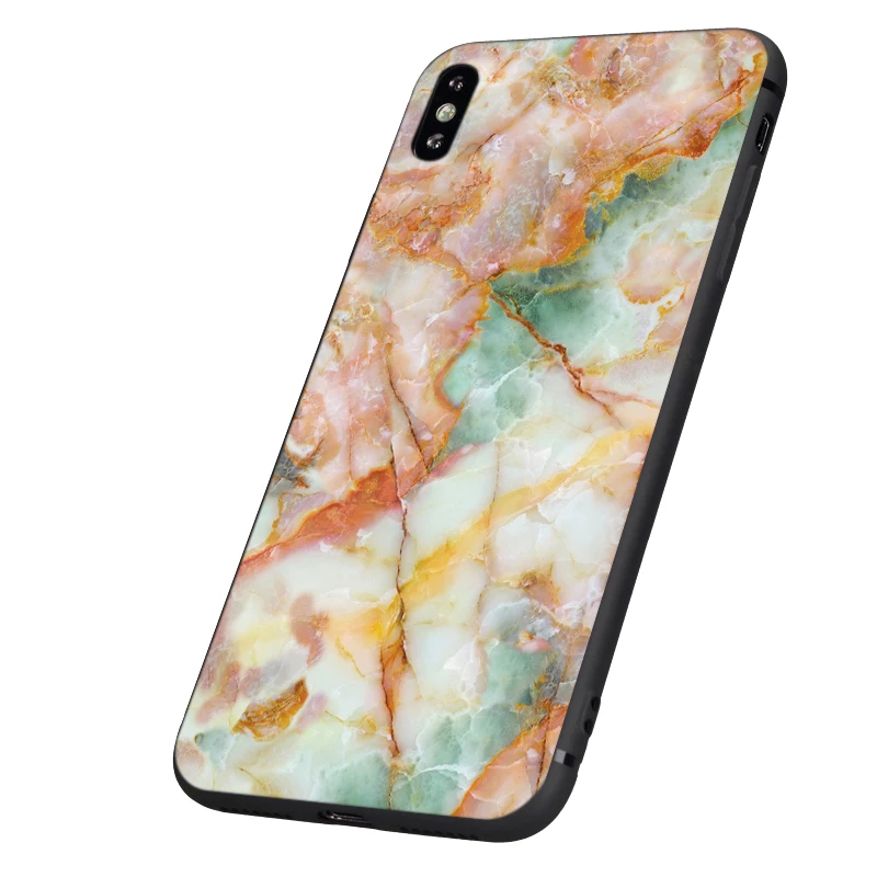 Черный чехол из ТПУ для iphone 5 5s se 6 6s 7 8 plus x 10 силиконовый XR XS 11 pro MAX мраморный