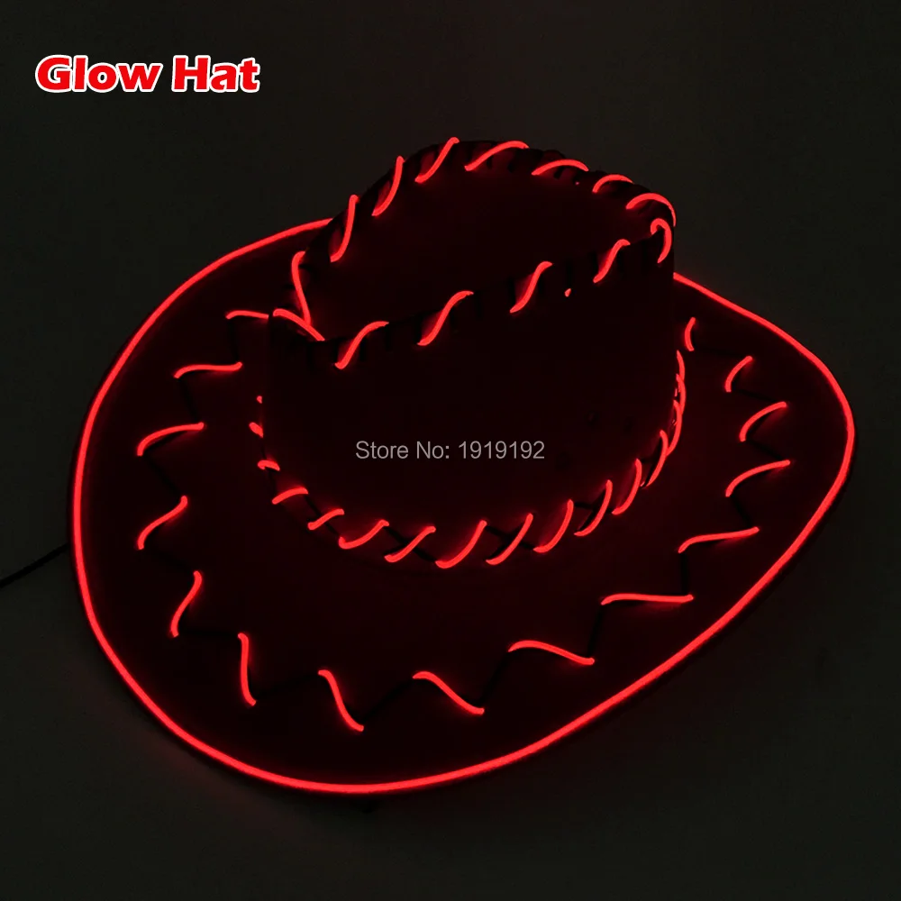 Новый стиль светящаяся Электролюминесцентная шляпа светодиодная ковбойская