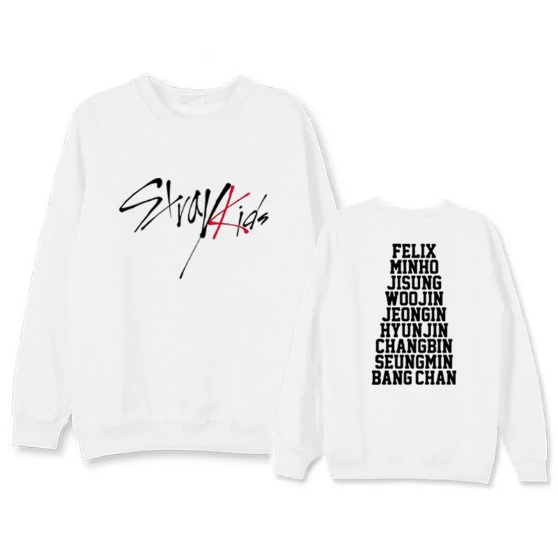 ONGSEONG Kpop harajuku StrayKids Повседневная Свободная Толстовка в стиле хип хоп с надписью