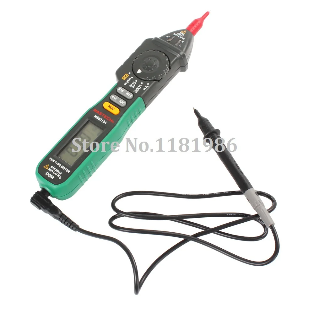 Mastech MS8212A Ручка Тип Цифровой мультиметр DC/AC напряжение тока Multimetro тестер логика непрерывности диода Бесконтактное напряжение