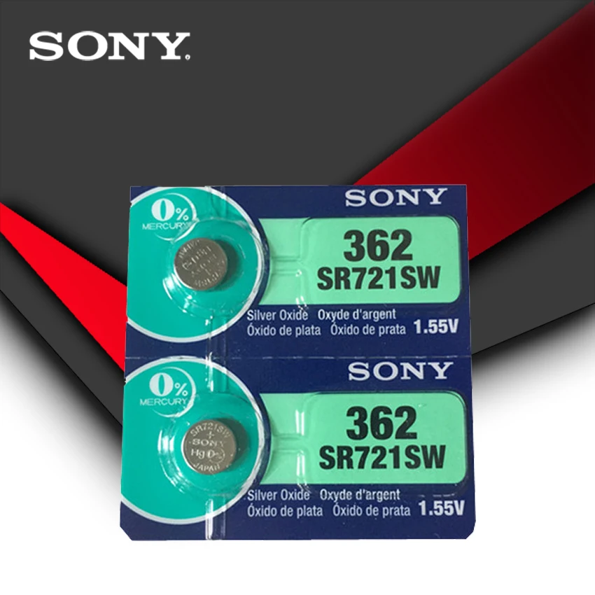 15 шт. Sony 100% оригинал 362 SR721SW V362 GP62 AG1 1 55 V батарея для часов с оксидом серебра