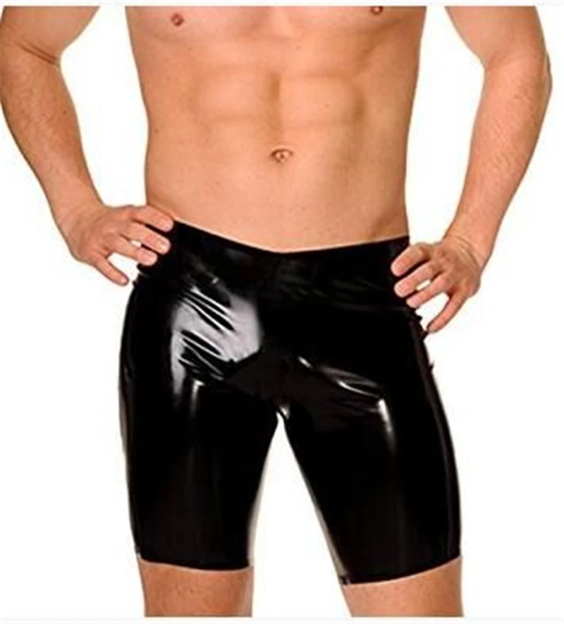 

Walson Men's Sexy Underwear Men's Patent Leather Shorts