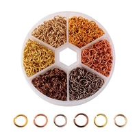 1080pcsbox mixedcolor metal open jump rings diameter 6mm split rings connectors for diy jewelry making findings