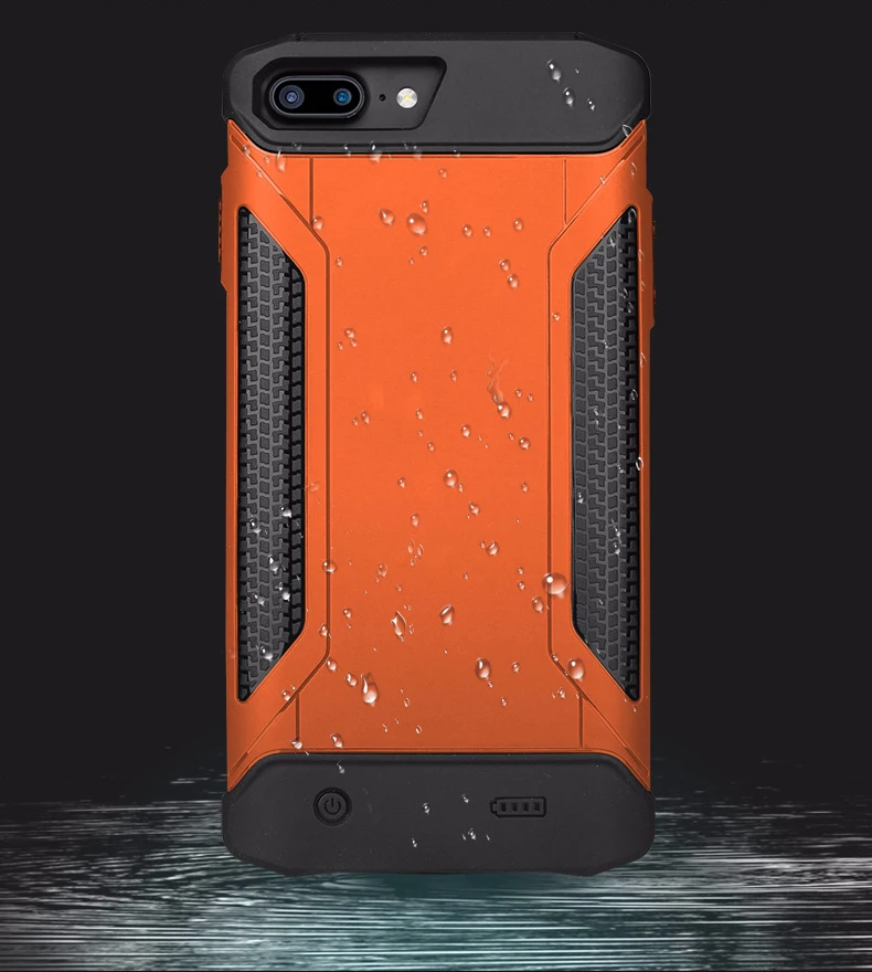 Ударопрочный Тонкий чехол для батареи для iPhone 6, 6 S, 7, 8 Plus, внешний аккумулятор, чехол для зарядки s, армированный резервный аккумулятор, зарядное устройство, задняя крышка, 5000 мА/ч