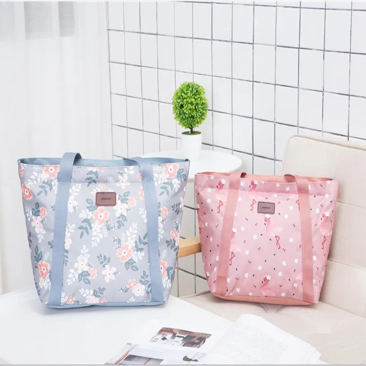 Холщовая Сумка с цветочным принтом женская сумка для шоппинга Большая