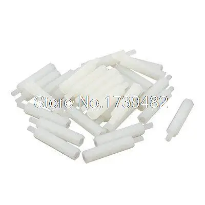 

30 Pcs M3 25mm+6mm Female Male White Nylon Hex PCB Stand-Off Screw Spacer