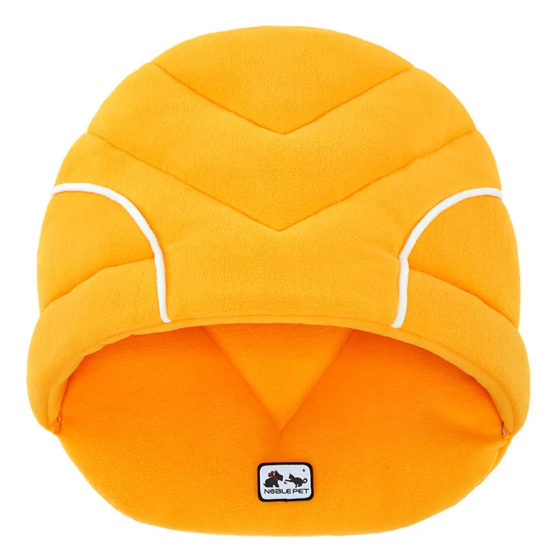 Yellow Собака Кошка Кровать 6 цветов Мягкая флисовая собака лежаки для домашних животных коврик маленький щенок Конура для спящие коты мешок гнездо пещера - Цвет: Yellow