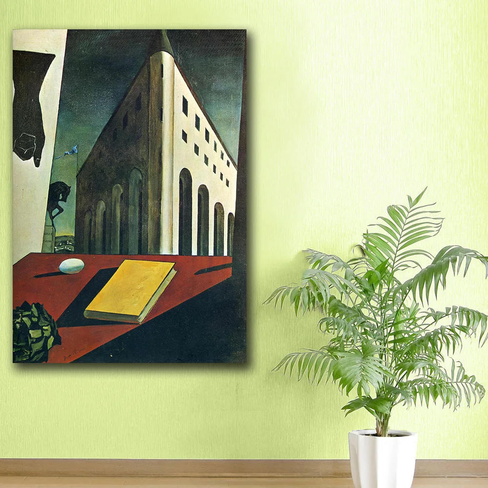 Giorgio de chirico Турин весна 1914 Картина на холсте для гостиной украшение дома картина