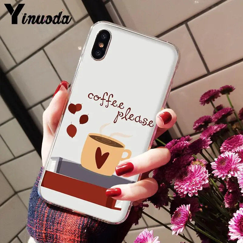 Yinuoda ОК но сначала кофе DIY Роскошный Высокий протектор на конце чехол для iPhone 5 5Sx 6 7