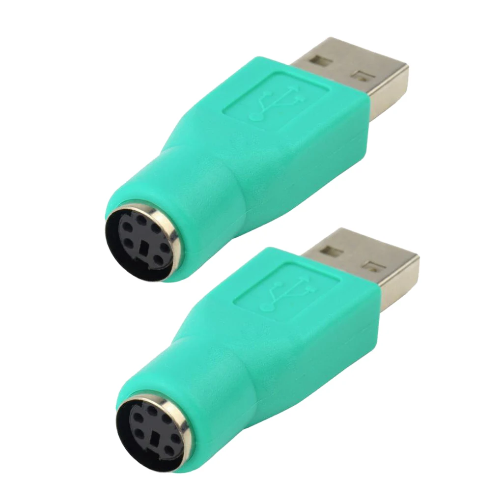 1 пара USB Штекерный разъем на 6 Pin Mini DIN Jack PS2 Розетка конвертер для клавиатуры мыши