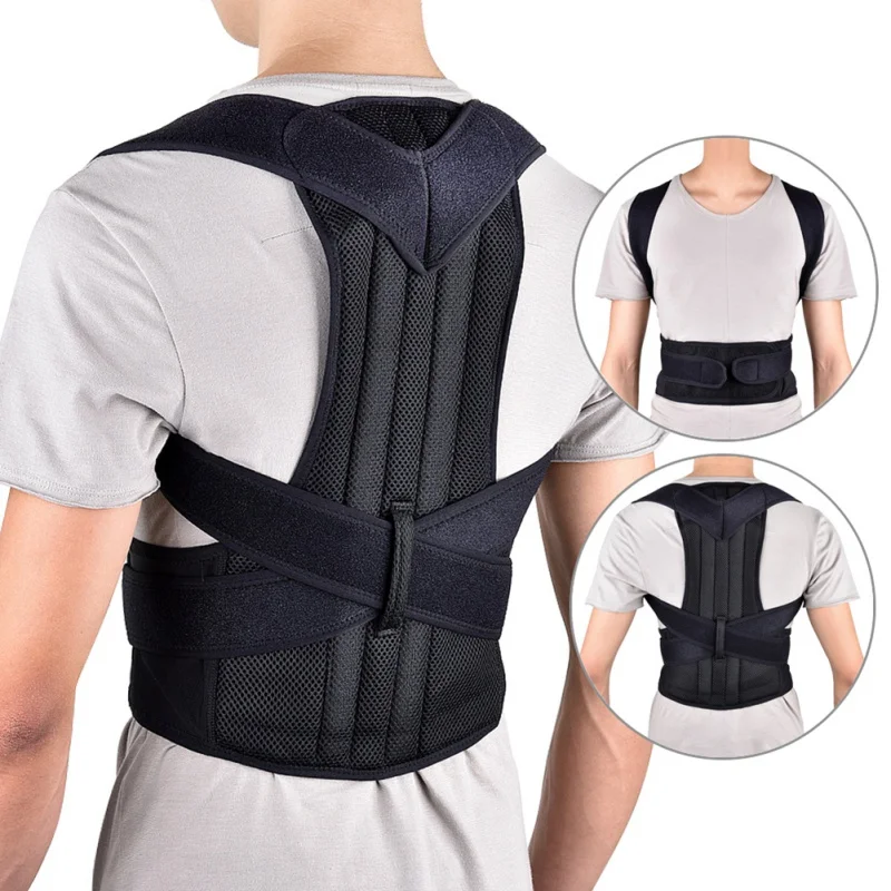 

Spine Back Corset for Straps Elastic Back Belt Steel Men Posture Male Braces Shoulder Correction Support Corrector