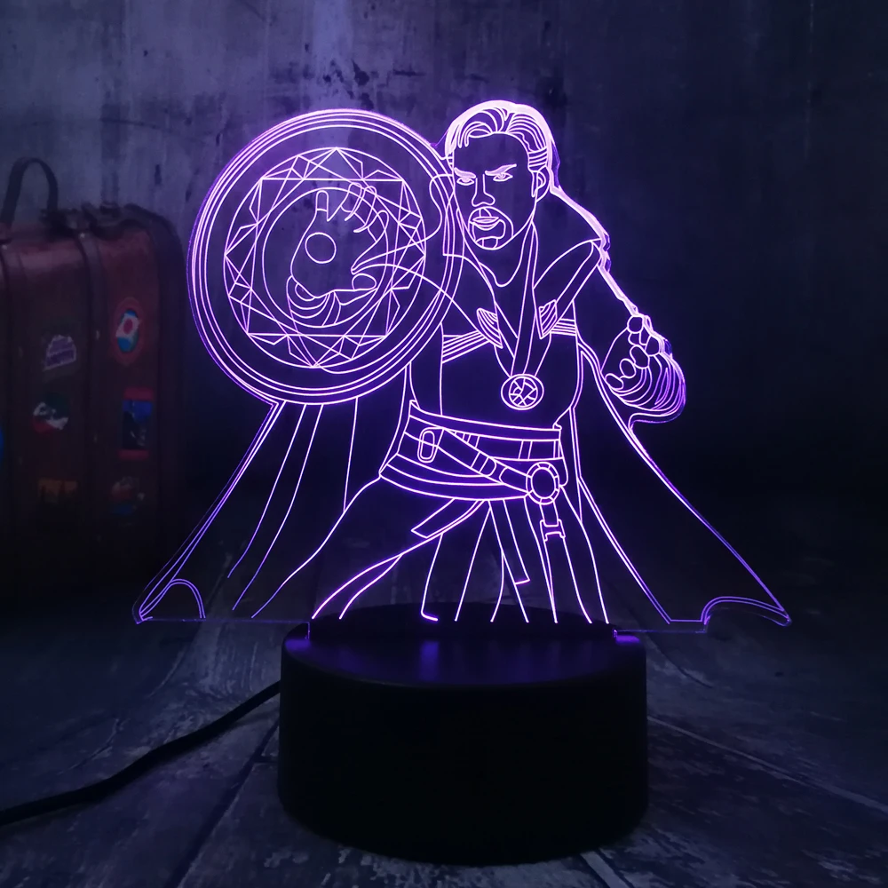 Marvel Legends крутой доктор странные Мстители фигурки героев 3D RGB светодиодный ночник