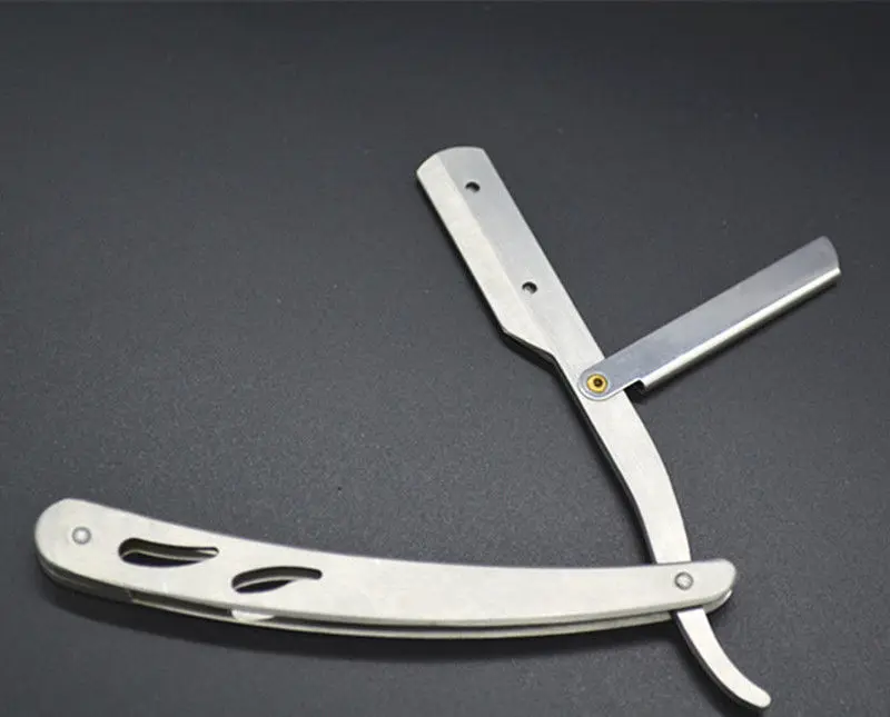 Прямой край из нержавеющей стали Парикмахерская бритва складной бритвенный нож