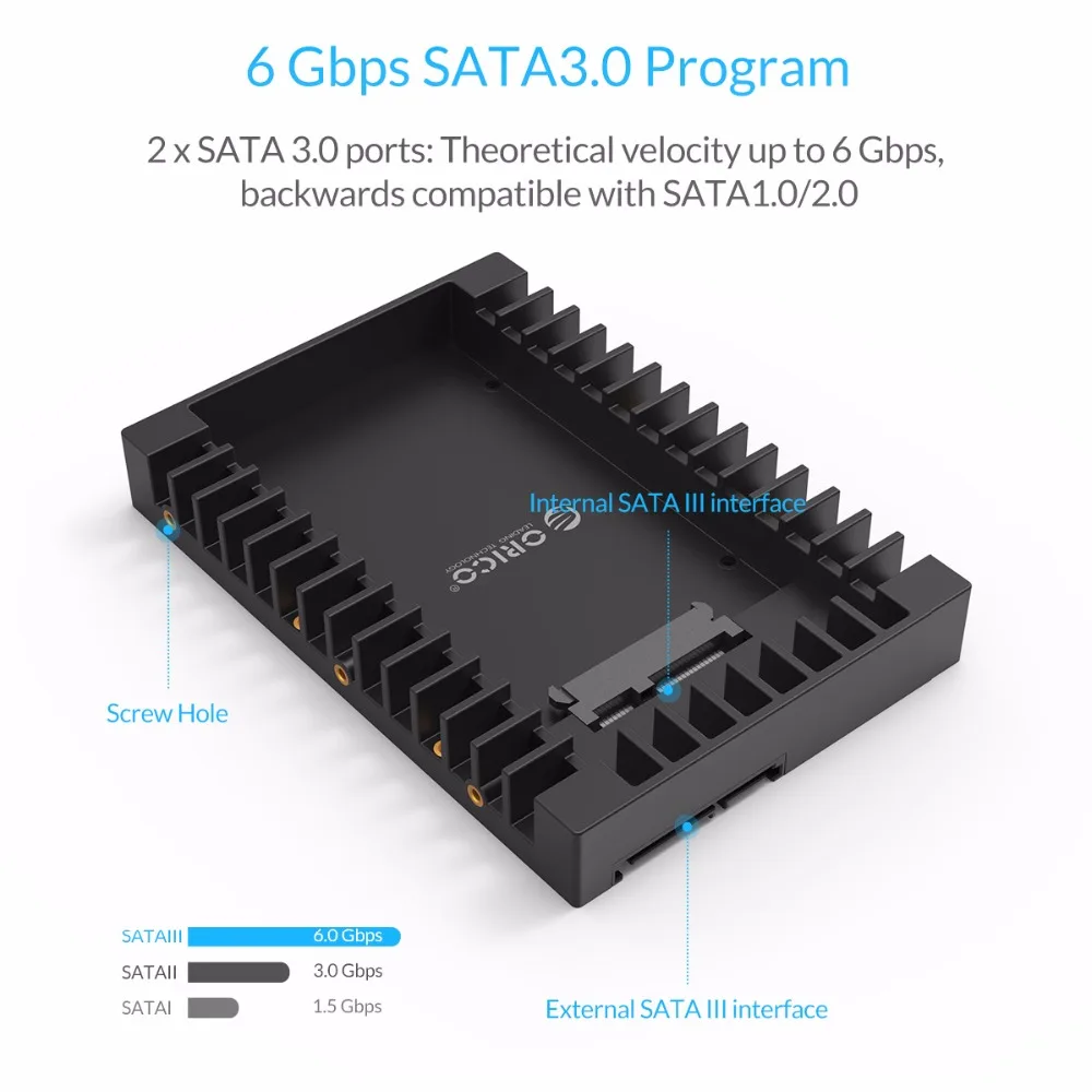 ORICO 1125SS Стандартный 2 5 до 3 дюйма Жесткий диск HDD Caddy SATA 0 быстрая передача Скорость