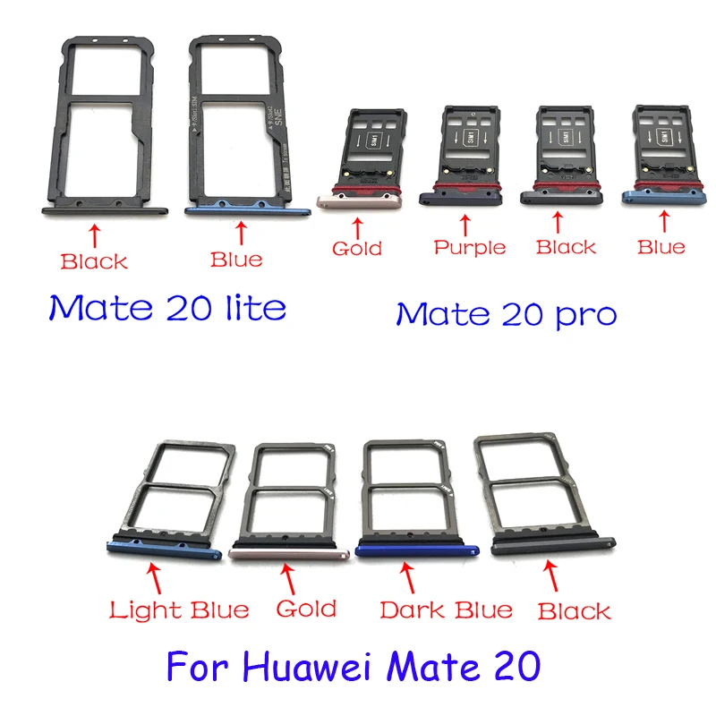Для Huawei Mate 20 Lite Pro X 20X Micro Nano держатель для SIM карты лоток слота адаптер