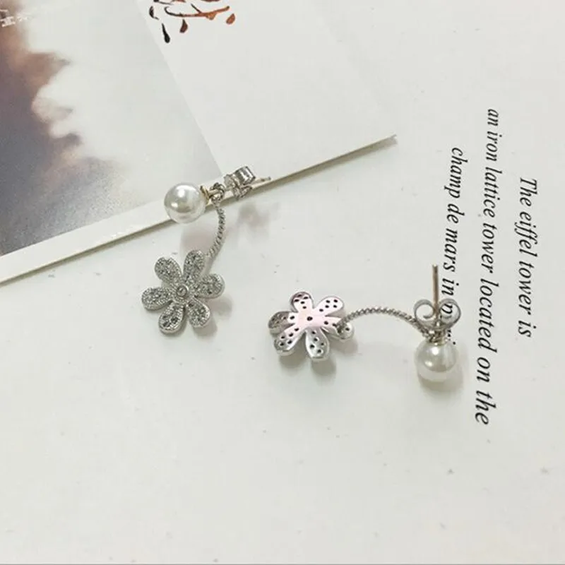 Эстетический цветок из стерлингового серебра 925 пробы с покрытием шести листьев