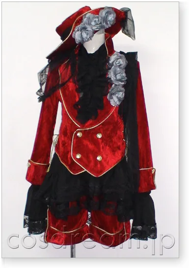

Kuroshitsuji Black Butler Ciel Phantomhive Red Cosplay Costume X006