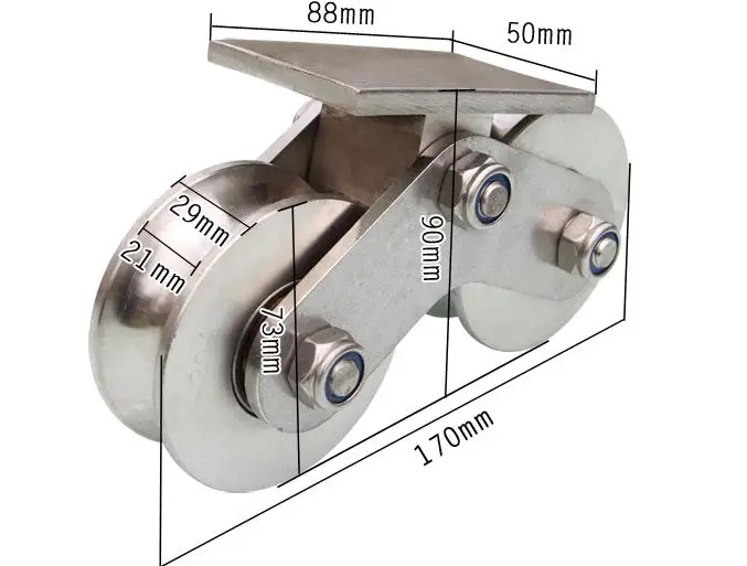 Бесплатная доставка опорное колесо с квадратной трубкой раздвижное углом