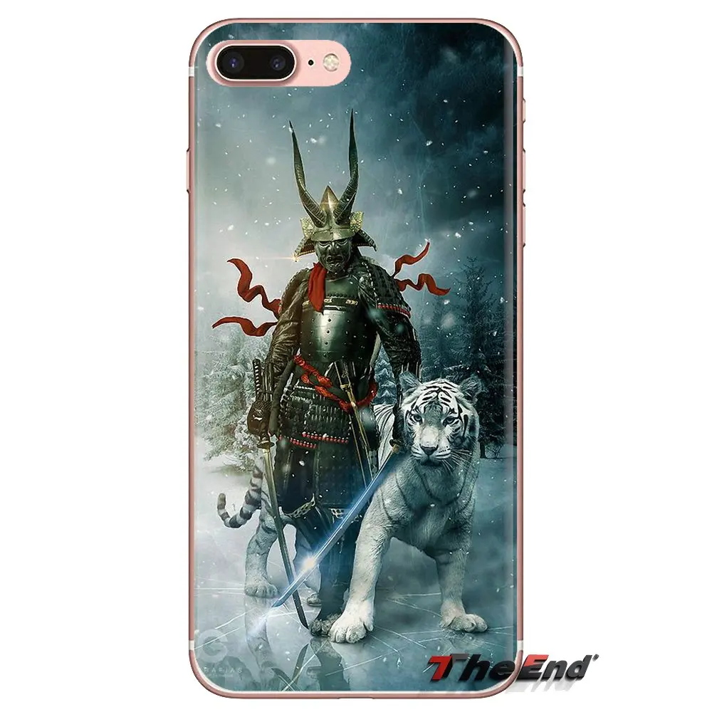 Мягкий ТПУ чехол для телефона Sakura Moon Samurai Anime мультфильм Samsung Galaxy S3 S4 S5 Mini S6 S7 Edge S8 S9