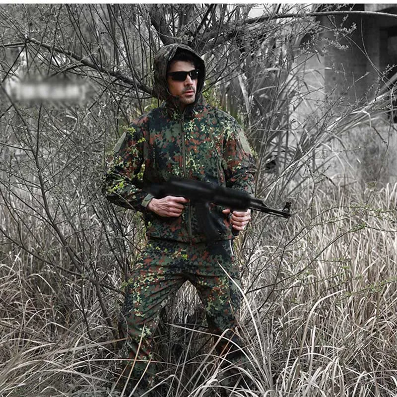 Охотничий костюм военный TAD камуфляж Акула кожа мягкий корпус тактическая одежда