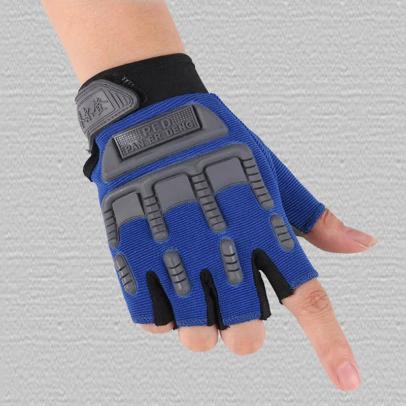 Детские тактические перчатки на полпальца Нескользящие для спорта открытом