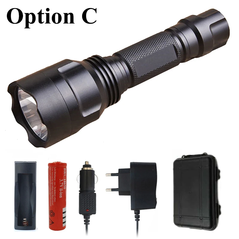 Litwod Z20C8 мощный светодиодный светильник-вспышка Cree XM-L2 U3 Тактический светильник-вспышка s фонарь для охоты велосипедный светильник - Испускаемый цвет: C