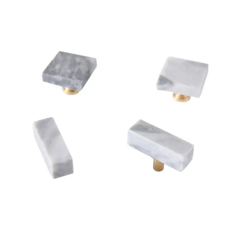 Медь Мрамор ручки для выдвижных ящиков комода ящика квадратный прямоугольник