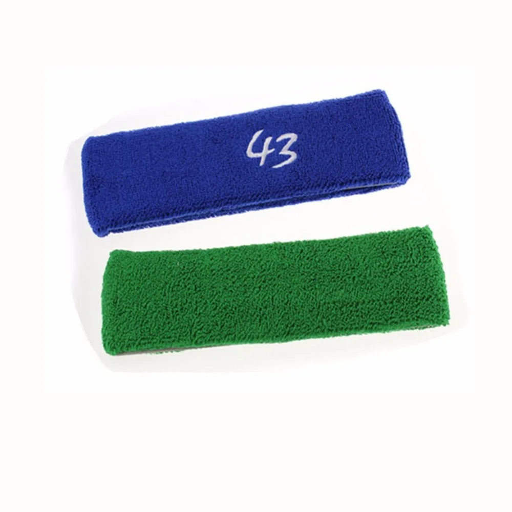 250pcs/lot Custom Logo Accept 100% Cotton Sports Head Band Gym Basketball Tennis Headband Hair Bands Several Colors Available