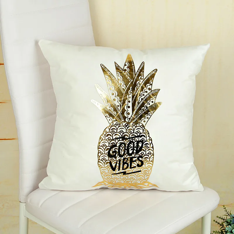 Pineapple Новые фланелевые Декоративные Чехлы для подушек, экологичный золотой чехол для дивана, наволочка с изображением автомобиля, Мягкая Наволочка - Цвет: Pineapple
