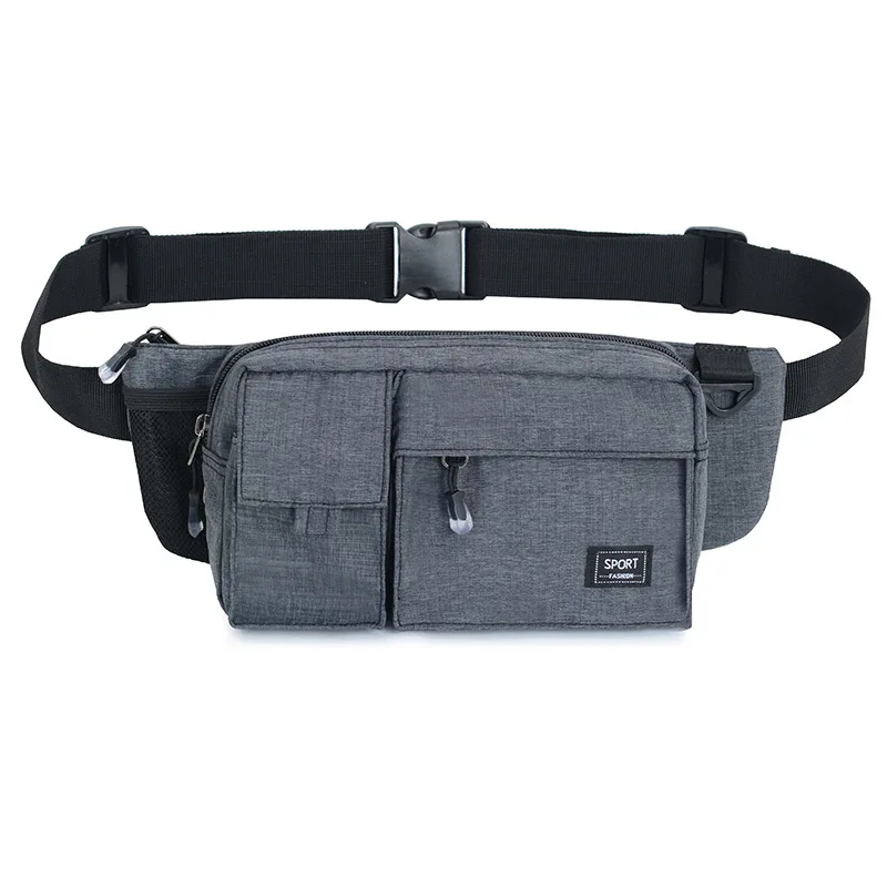Grey Fanny Pack ZDARLBPO Сумки на пояс, мужские карманы, многофункциональная поясная сумка, Большая вместительная Женская поясная сумка, повседневный кошелек, кошелек, сумка на пояс для телефона - Цвет: Grey Fanny Pack