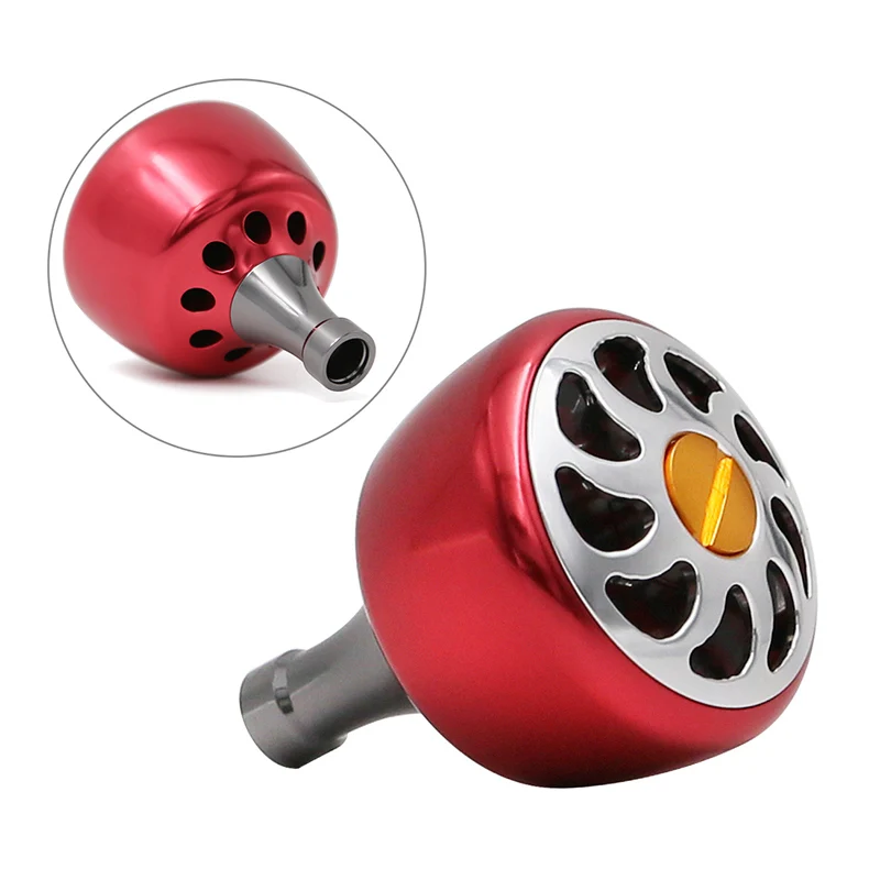 red 41mm SANLIKE катушка ручка для Shimano A ручка Daiwa S ручка вращающаяся катушка приманка катушка жесткий алюминиевый рыболовные аксессуары - Цвет: red 41mm