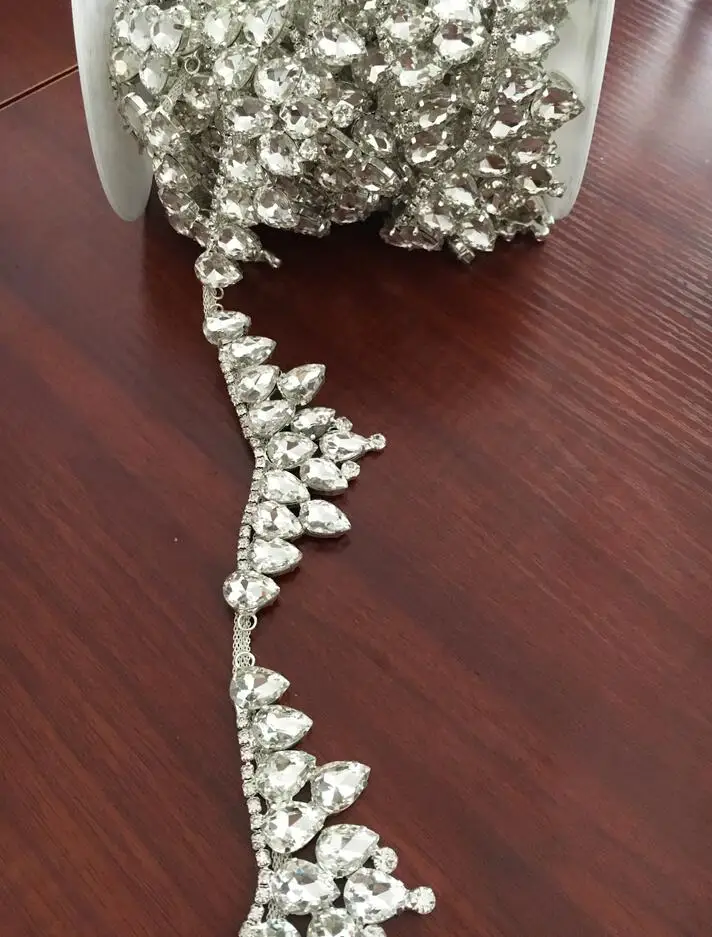 Цепочка с подвеской украшенная стразами 888 стекла 1 ярд|trim chain|rhinestone strassglass rhinestones |