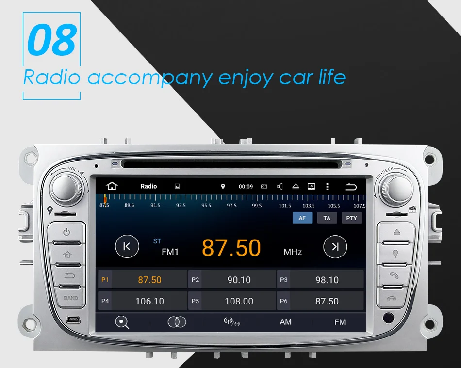 Eunavi 2 Din 7 ''Android 9,0 Щепка Octa 8 Core автомобильный DVD gps для Ford Focus Mondeo S Max Cmax Galaxy Радио стерео 4G Оперативная память 3g WI-FI