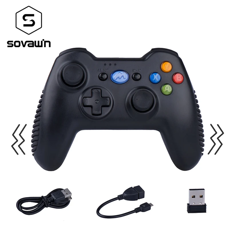 Вибрации g01 2.4 г беспроводной геймпад для playstation ps3 контроллер джойстик android tv box pc
