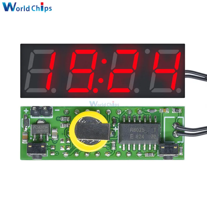 3 в 1 Diy цифровые часы температура напряжение комплект DS3231SN 5-30 в DC diy Электронный красный синий зеленый светодиодный модуль часов для Arduino