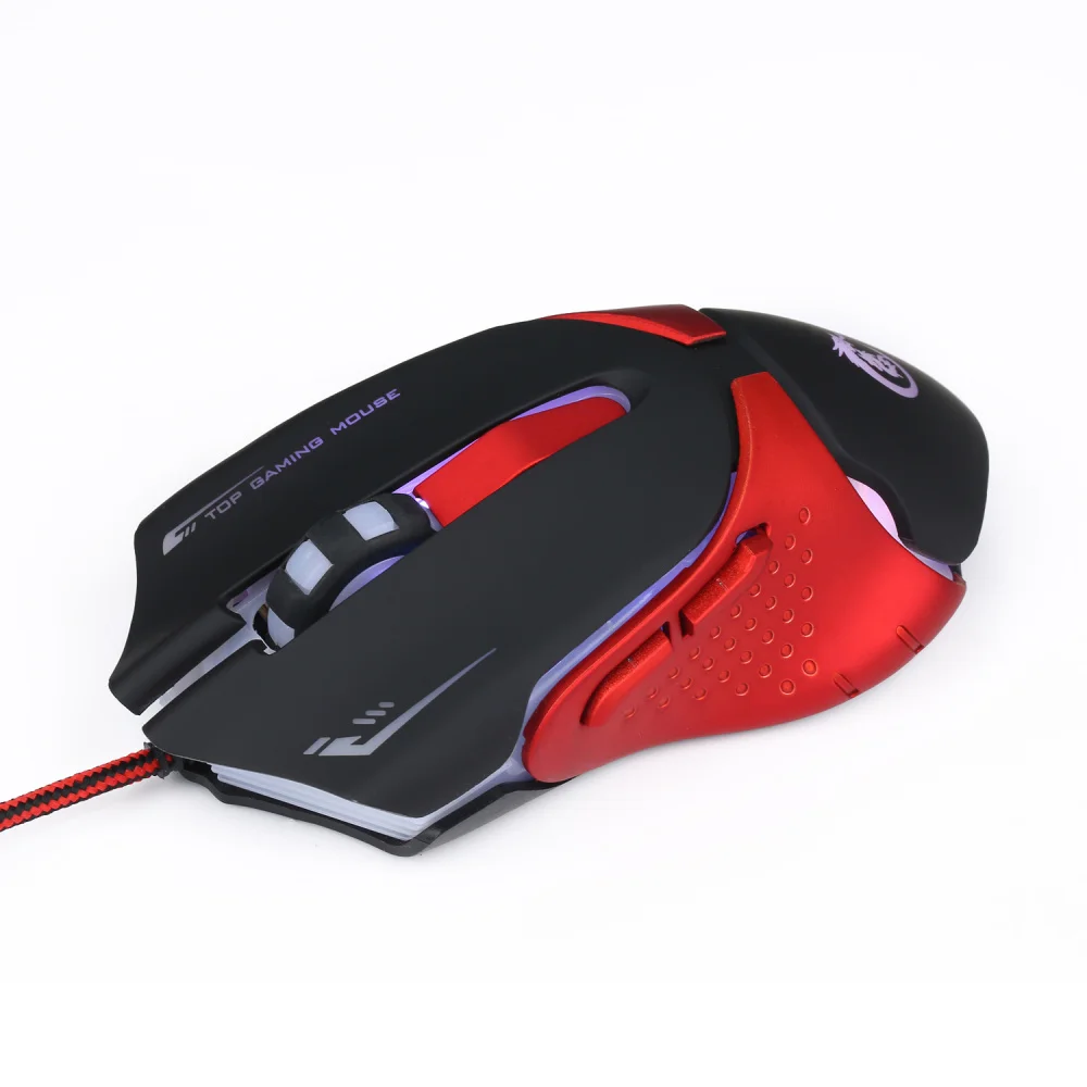 HXSJ 6 клавиш Проводная игровая мышь A903 3200 dpi Красочный Светодиодный светильник USB Проводная оптическая игровая мышь