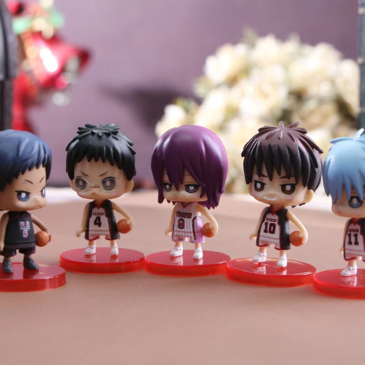 Аниме Kuroko Tetsuya Баскетбол No Basuke Kagami Taiga Midorima Shintaro Aomine Daiki милая фигурка 9 шт.|cute