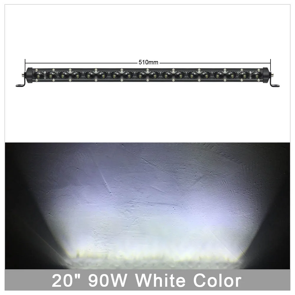 90W 20 Inch White 6D объектив Супер тонкая Светодиодная панель внедорожный 30 Вт 60 Вт 90 Вт 120 Вт 150 Вт для автомобиля УАЗ 12V 24V трактор внедорожник Грузовик Лодка 4WD 4x4 ATV Led Подсветка - Цвет: 90W 20 Inch White