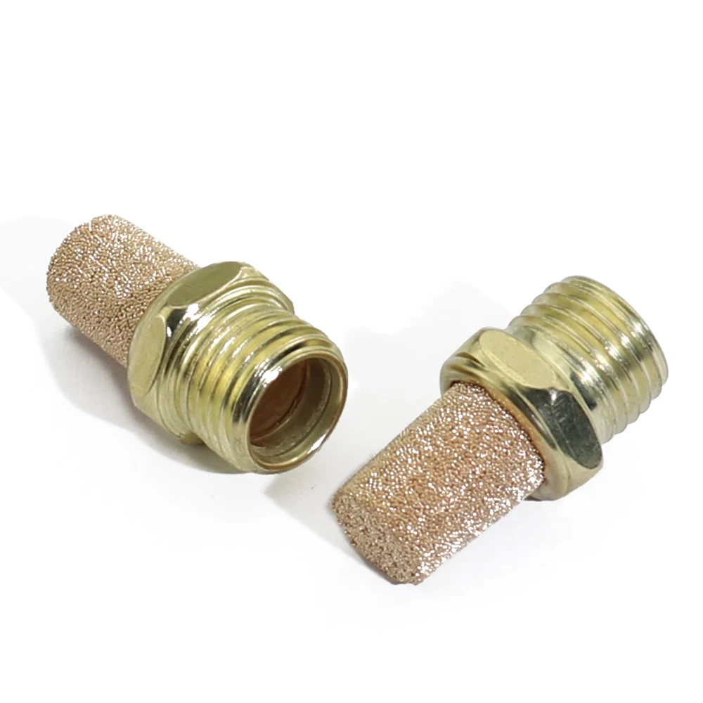 Медный фитинг M5 1/8 &quot1/4&quot 3/8 &quot1/2&quot Пневматический латунный для глушителя