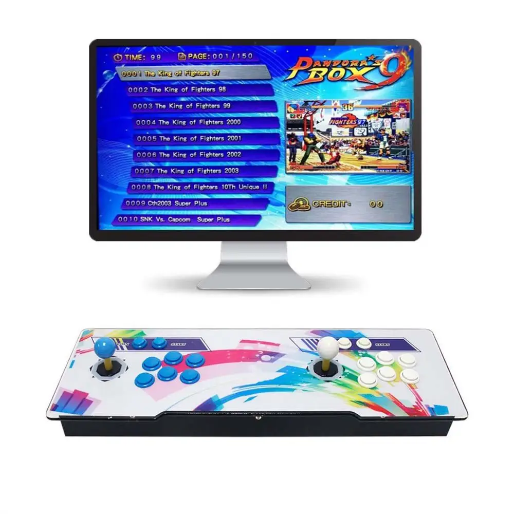 Rainbow Pandora Box 9D 2222 аркадная игровая консоль для ТВ ПК PS3 монитор 2 плеер управление играми Любимый список переключаемое разрешение - Цвет: Rainbow
